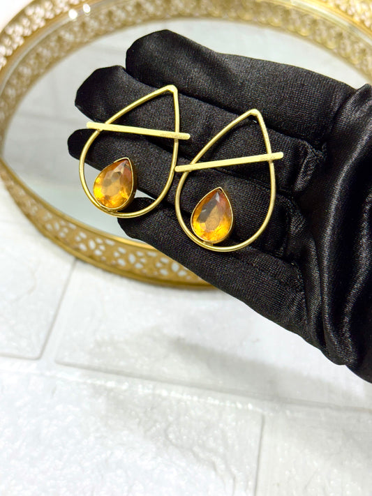 Amber Drop Earrings