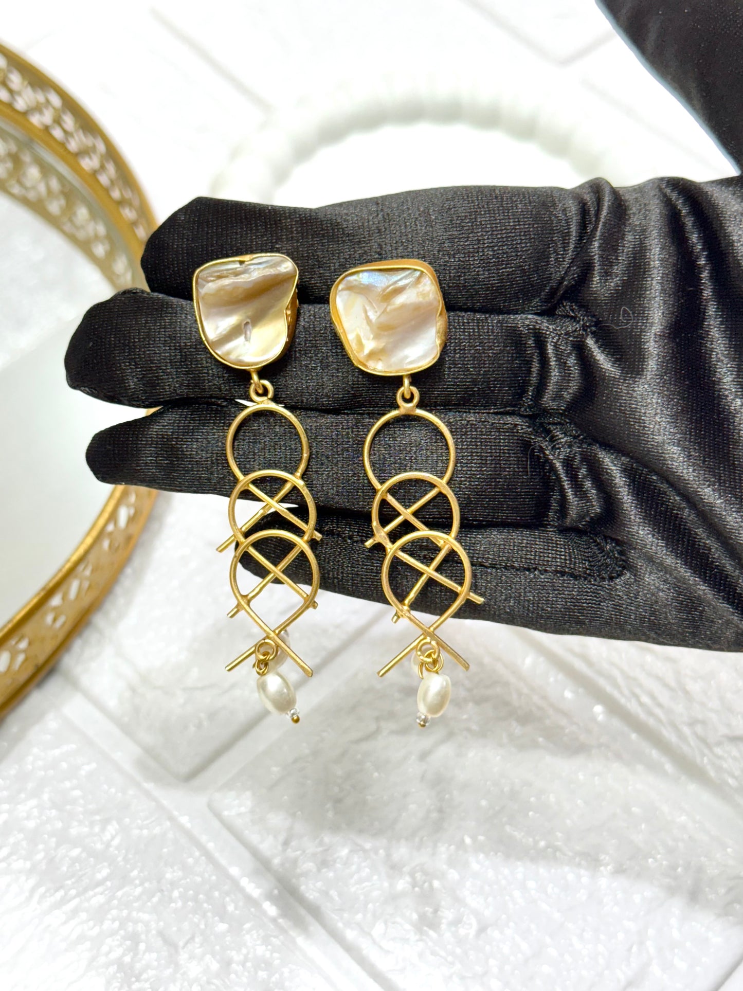 MOP Twirl Earrings