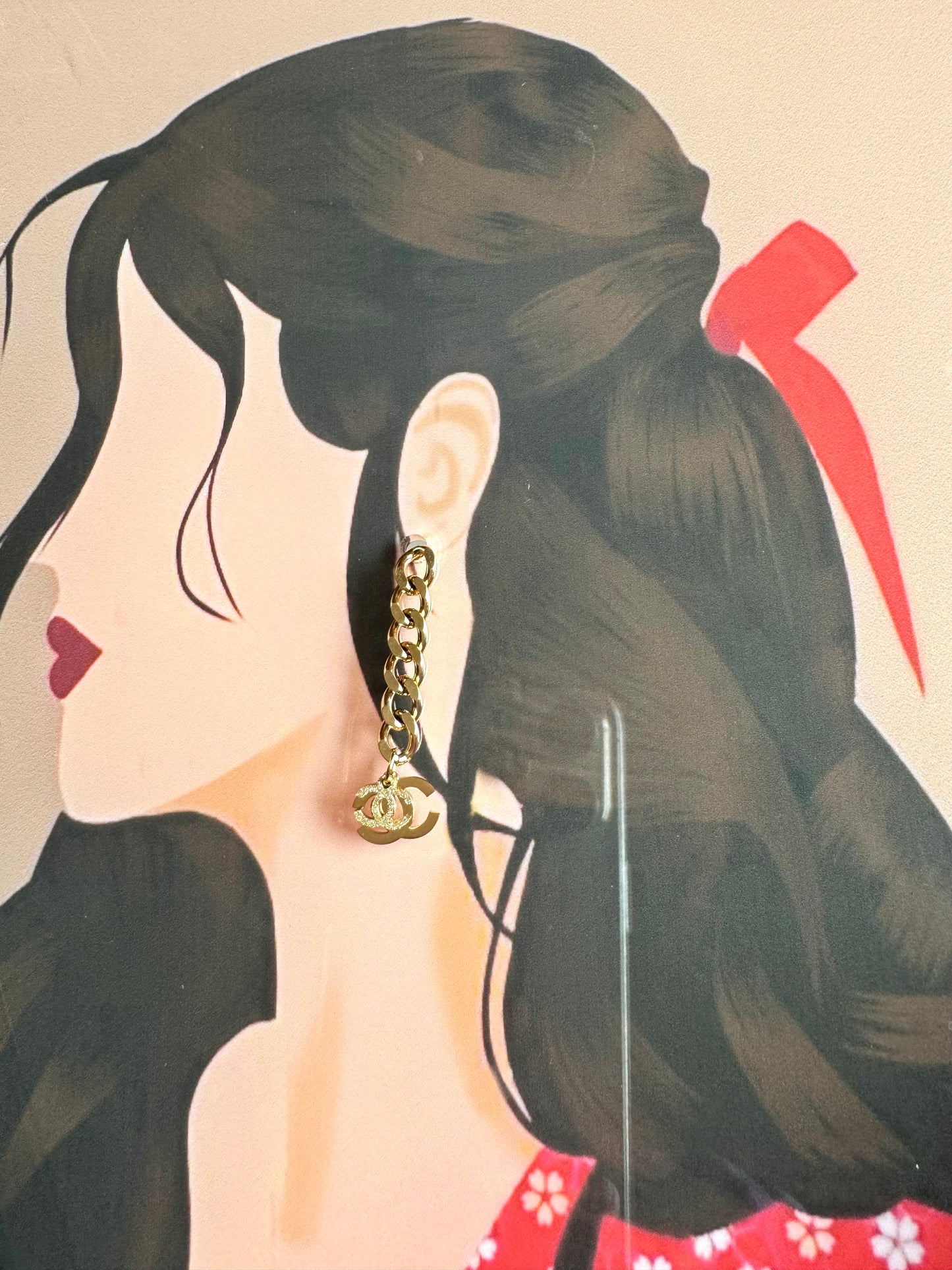 Anti Tarnish Chain Drop Earrings