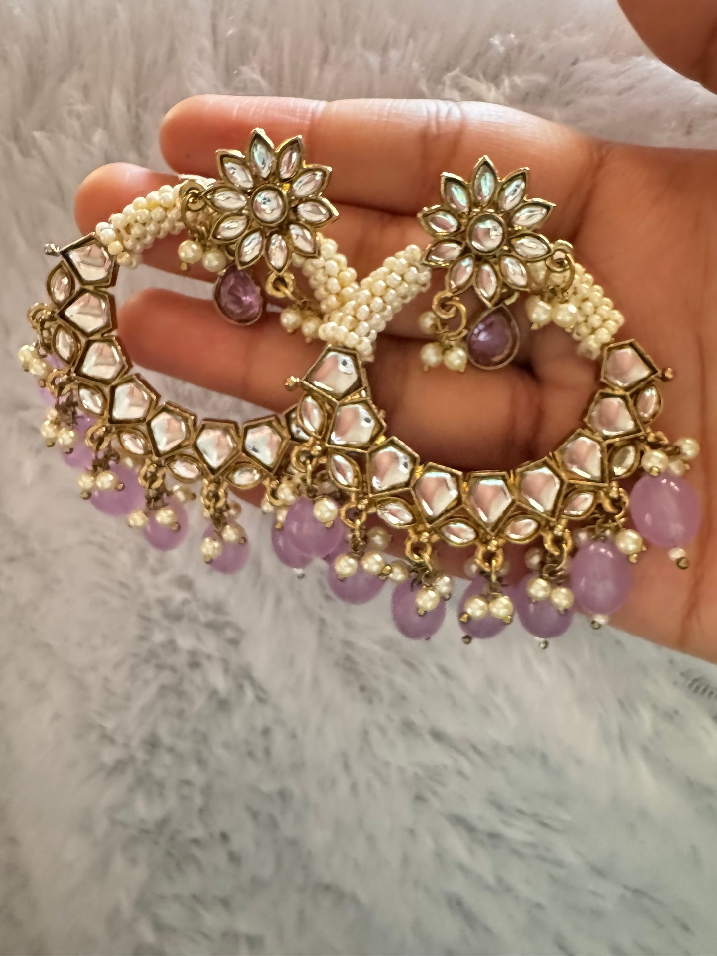 Purple Zeba Chandbaali