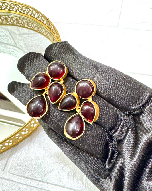 Ruby Multi-Drop Earrings