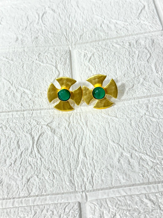 Teal Spinner Earrings