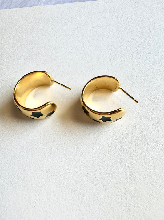 AntiTarnish Black Everbright Hoops