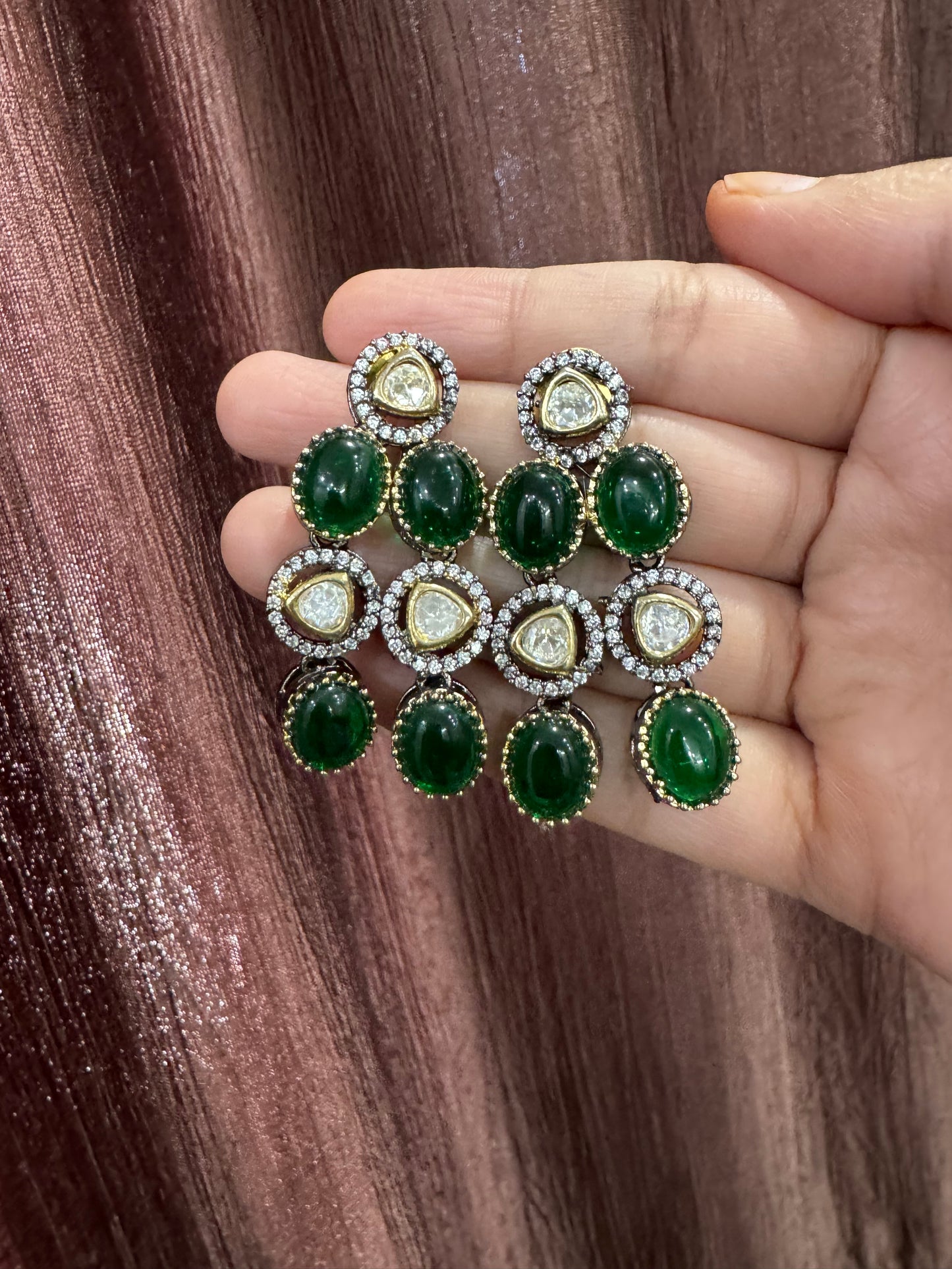 Emerald Layered Amira Necklace