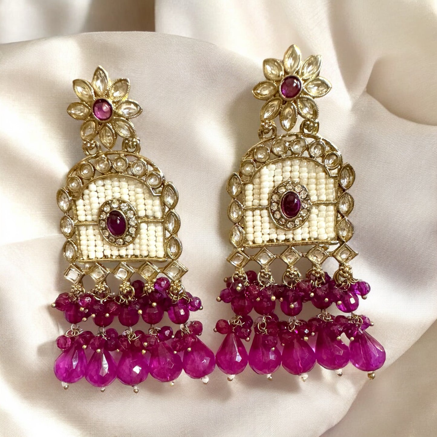 Wine Raksha Earrings