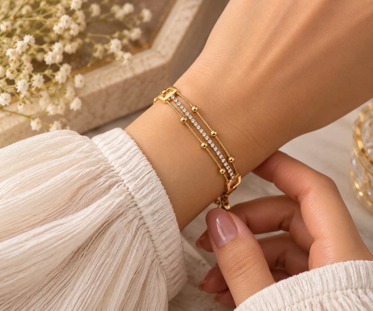 Anti Tarnish Aira Loose Bracelet