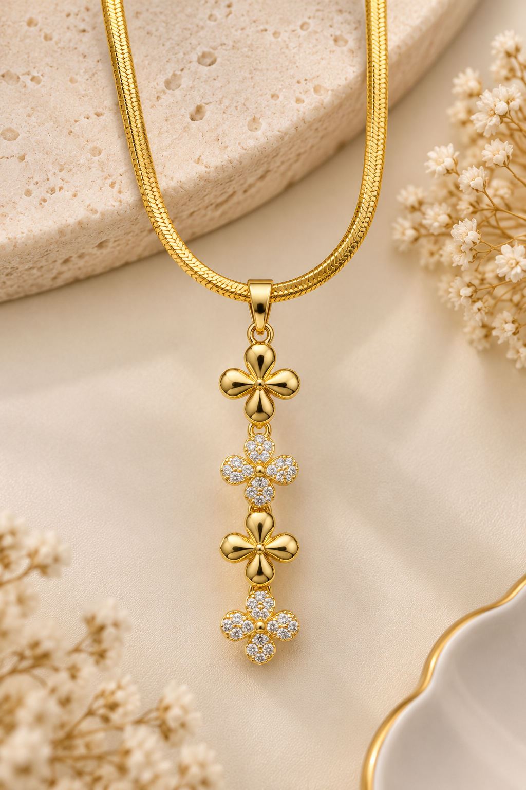 Anti-tarnish Bloom necklace