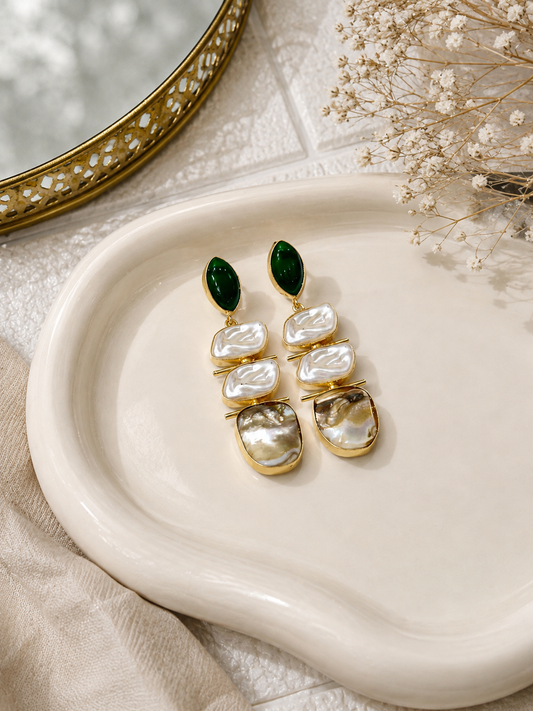 Emerald Bohemian Dangles