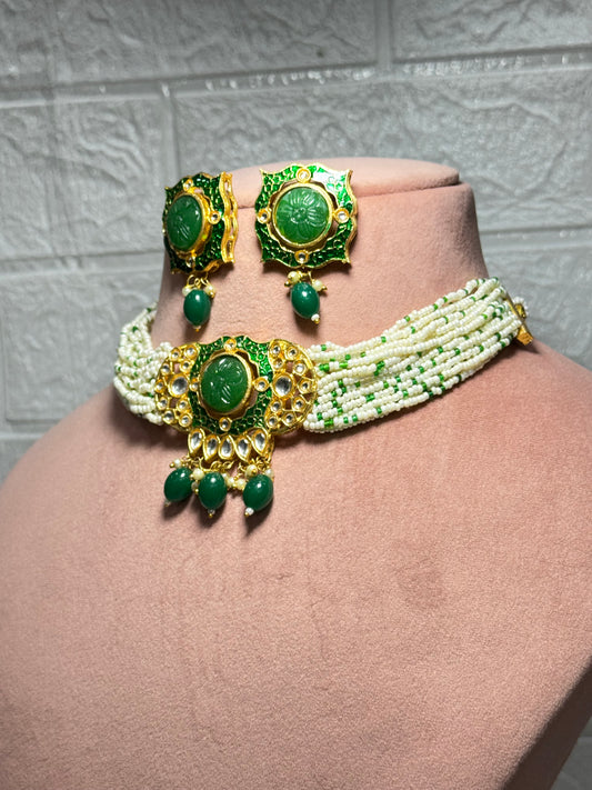 Emerald Kundan Necklace