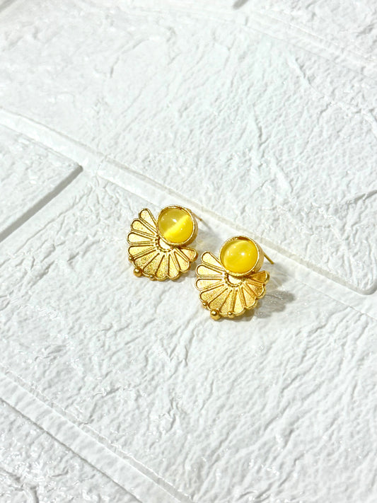 Yellow Floral Earrings