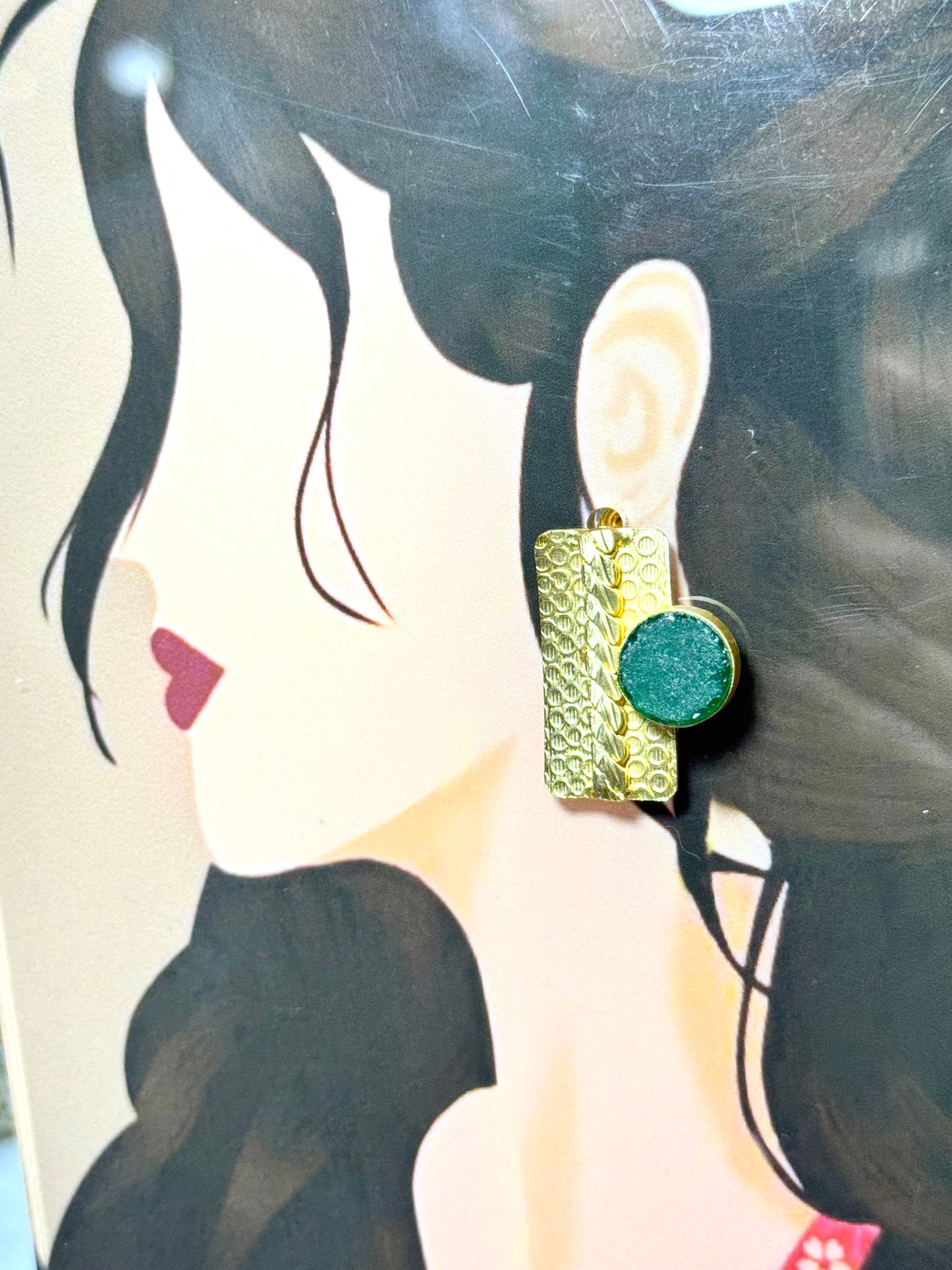 Emerald Rectangular Studs