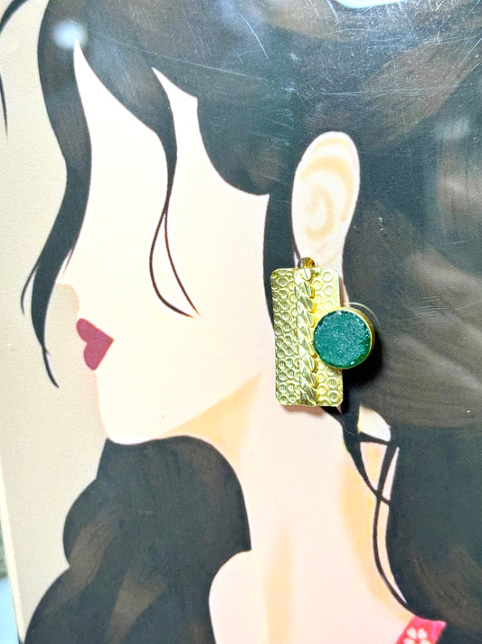 Emerald Rectangular Studs