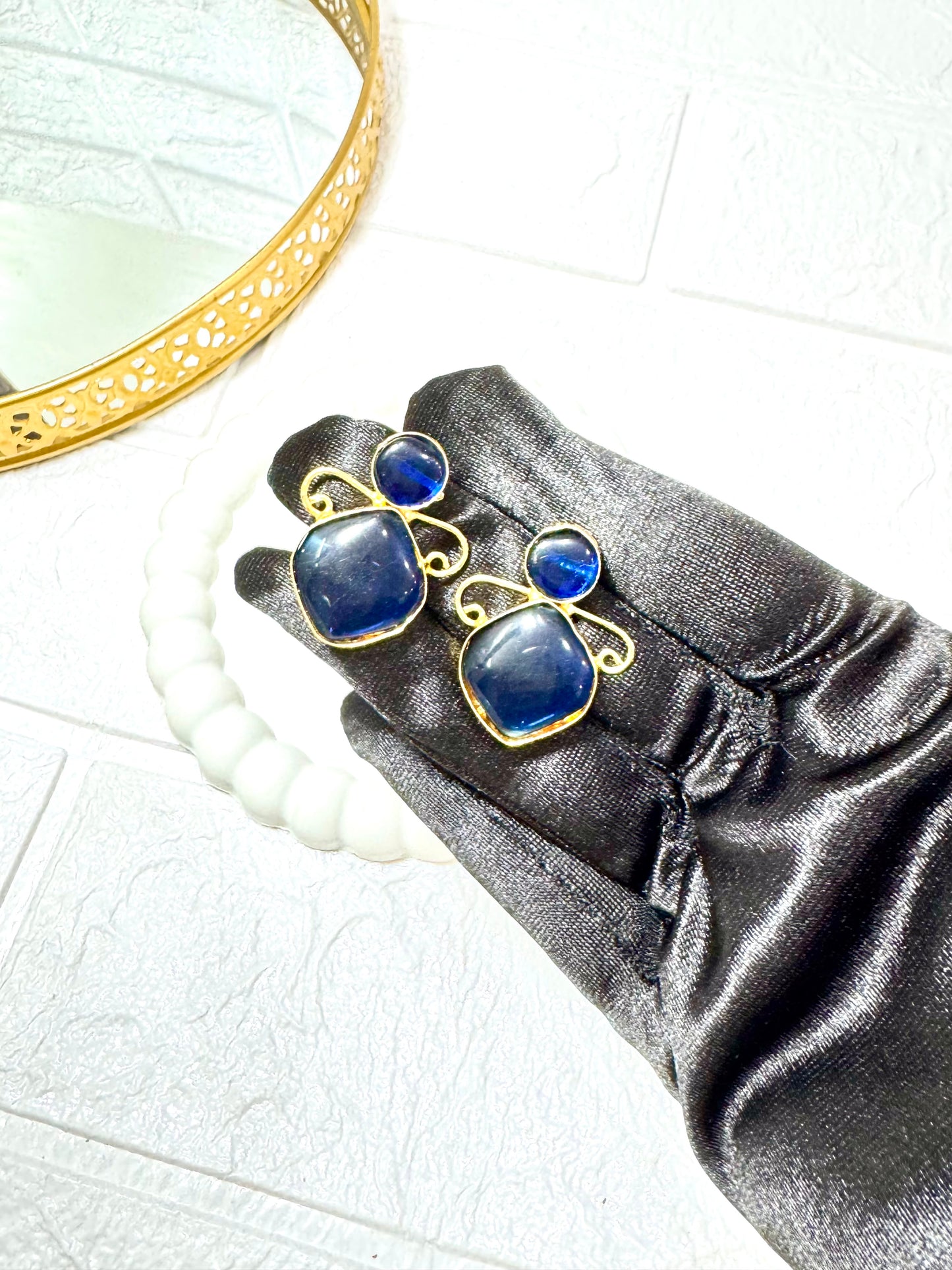 Blue Charm Studs