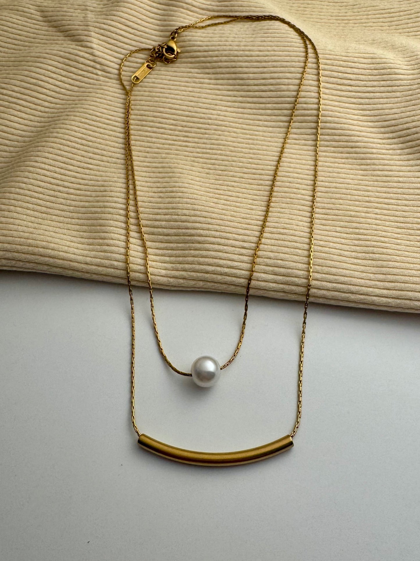 Pearl Drift Layered Necklace