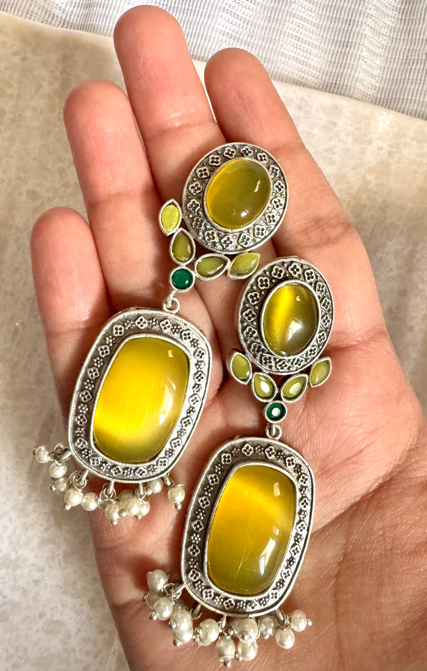 Yellow Ruhi Danglers