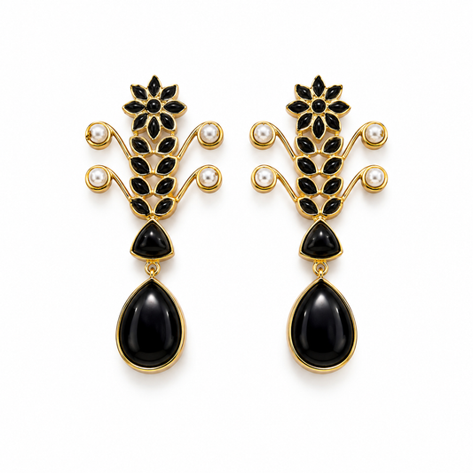 Black Nargis Earrings