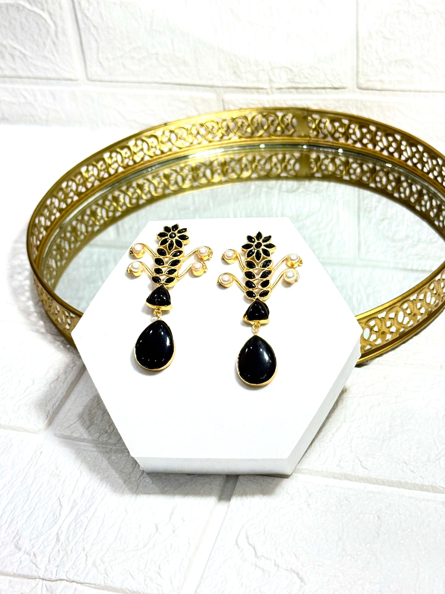 Black Nargis Earrings