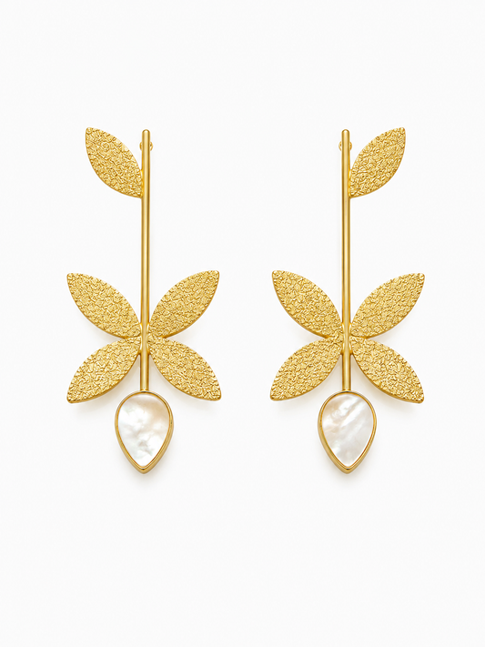 White Roma Earrings