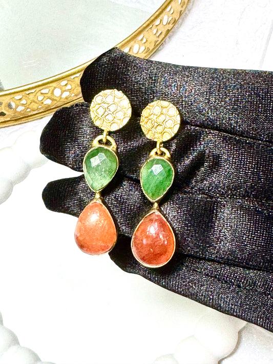 Multicolour Natural Stone Earrings