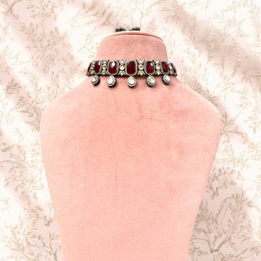 Dual Tone Ruby Ragini Choker