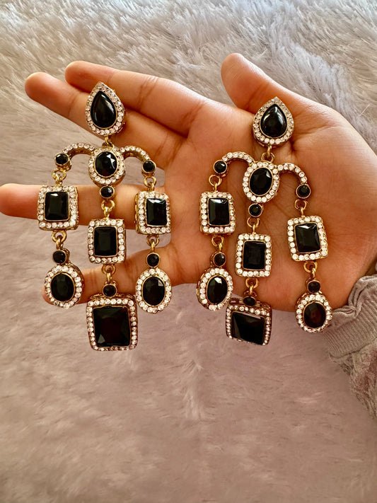 Black Cocktail Earrings