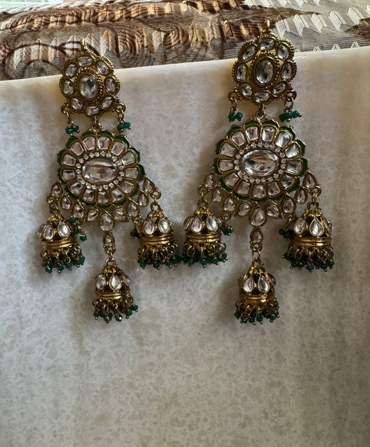 Green Rhonica Earrings