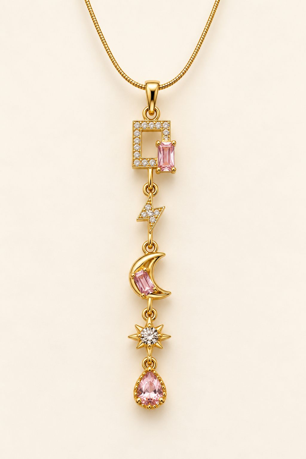 Anti-tarnish Rose Nova necklace