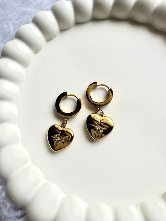 Anti Tarnish Mini Heart Earrings
