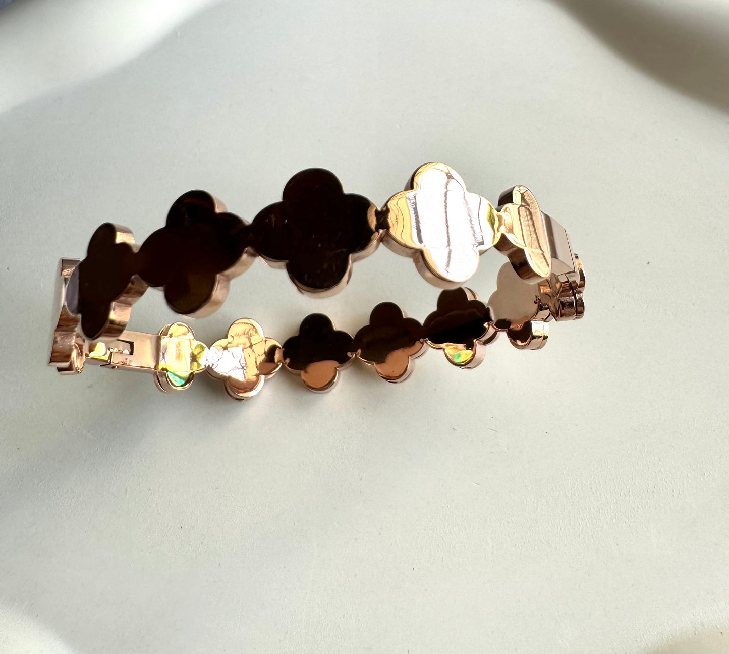 Anti Tarnish Black Clover Bracelet