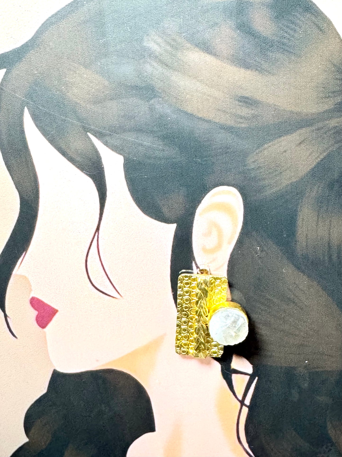 Grey Rectangular Studs