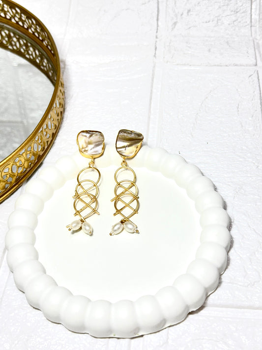 MOP Twirl Earrings