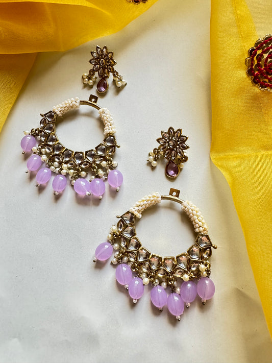 Purple Zeba Chandbaali