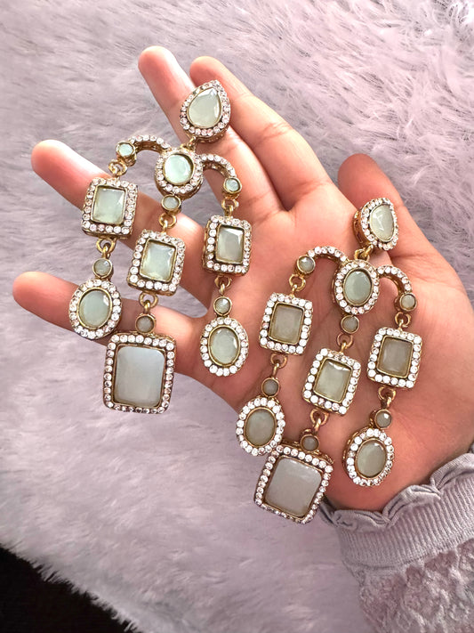 Cyan Cocktail Earrings