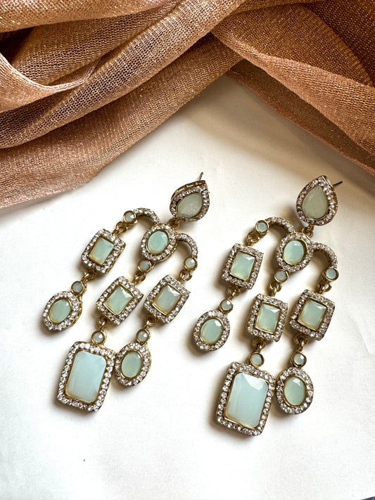 Cyan Cocktail Earrings