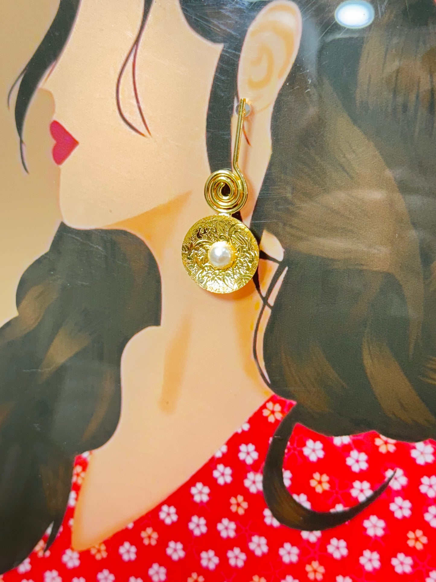Round Pearl Dangles