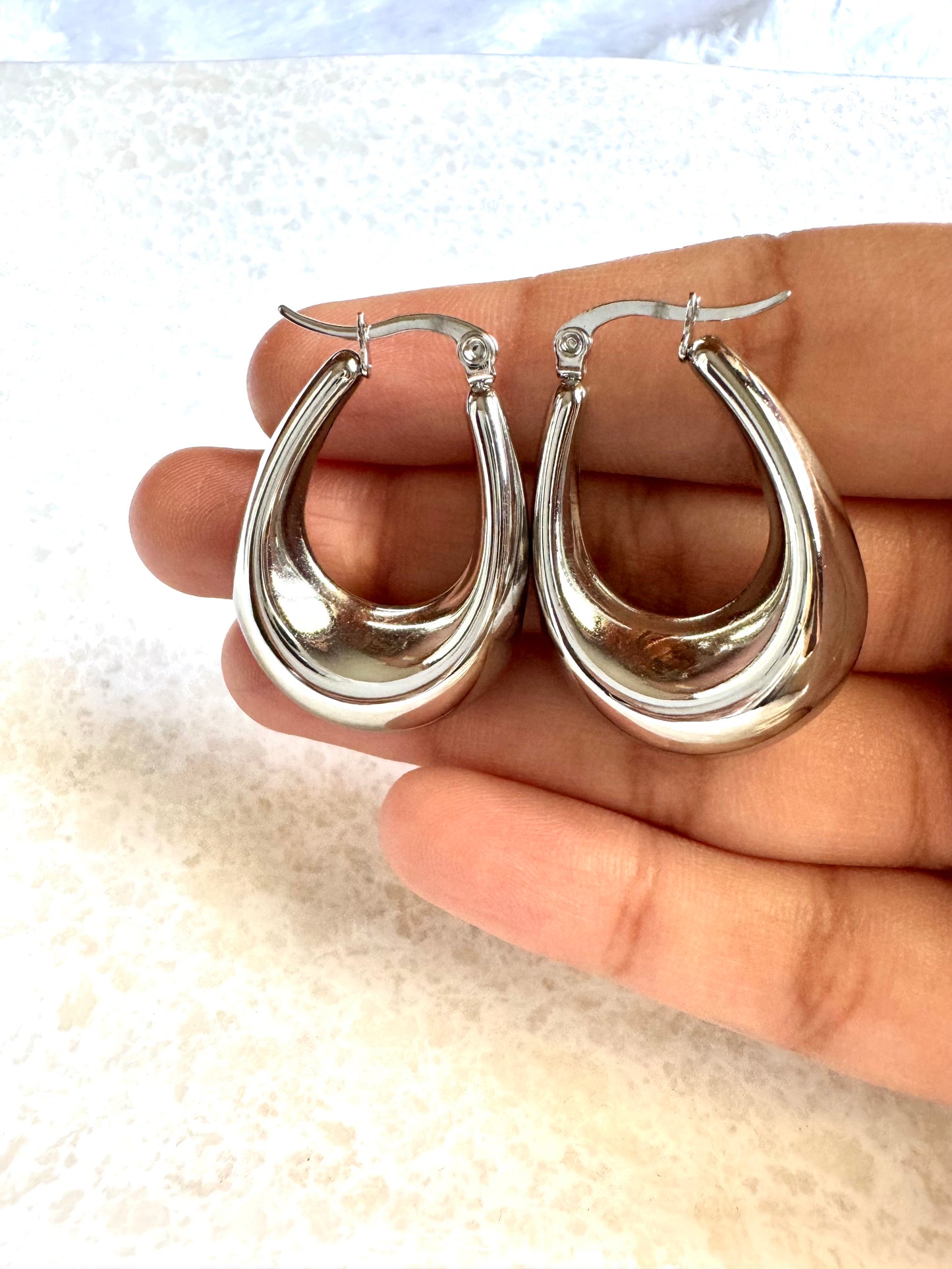 Anti Tarnish Silver Endless Earrings