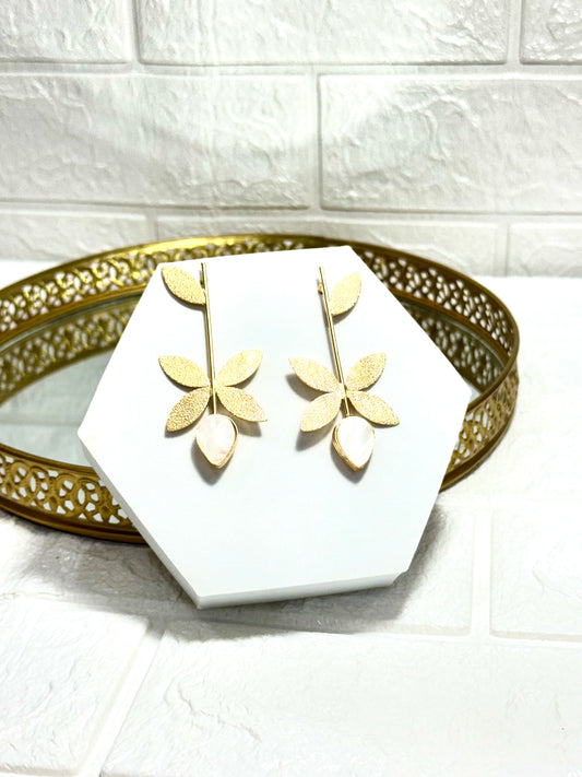 White Roma Earrings