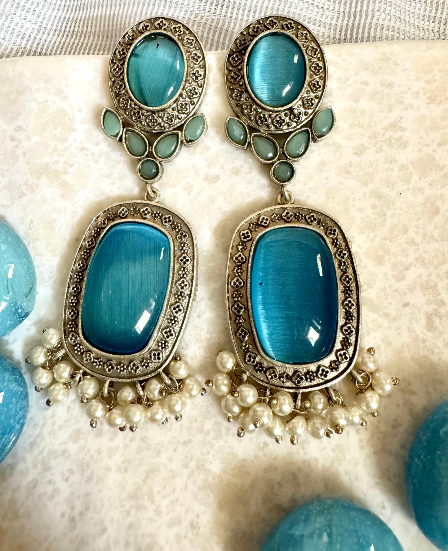 Blue Ruhi Danglers