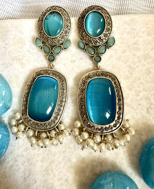 Blue Ruhi Danglers