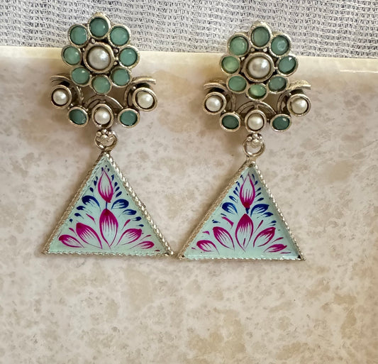 Blue Meena Earrings