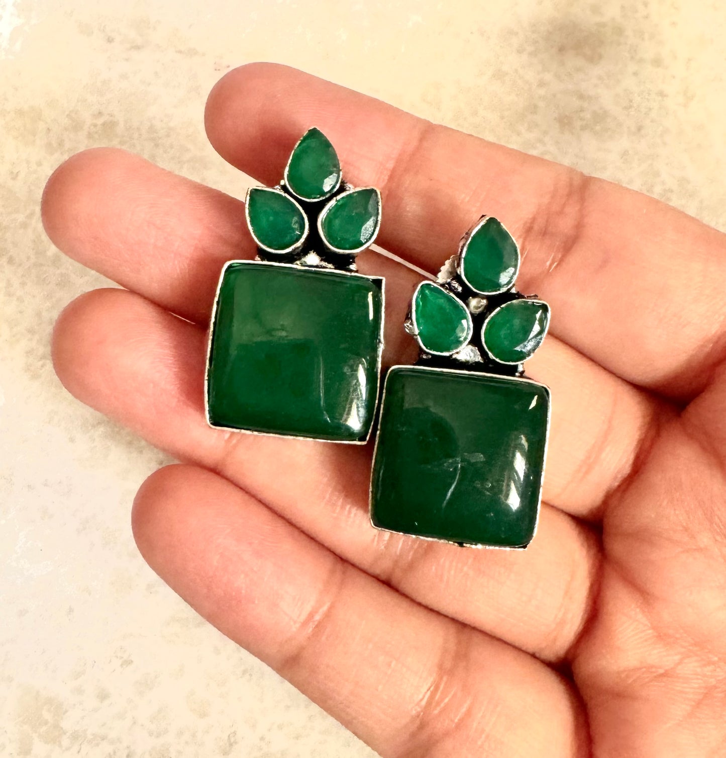 Emerald Sanjh Earrings