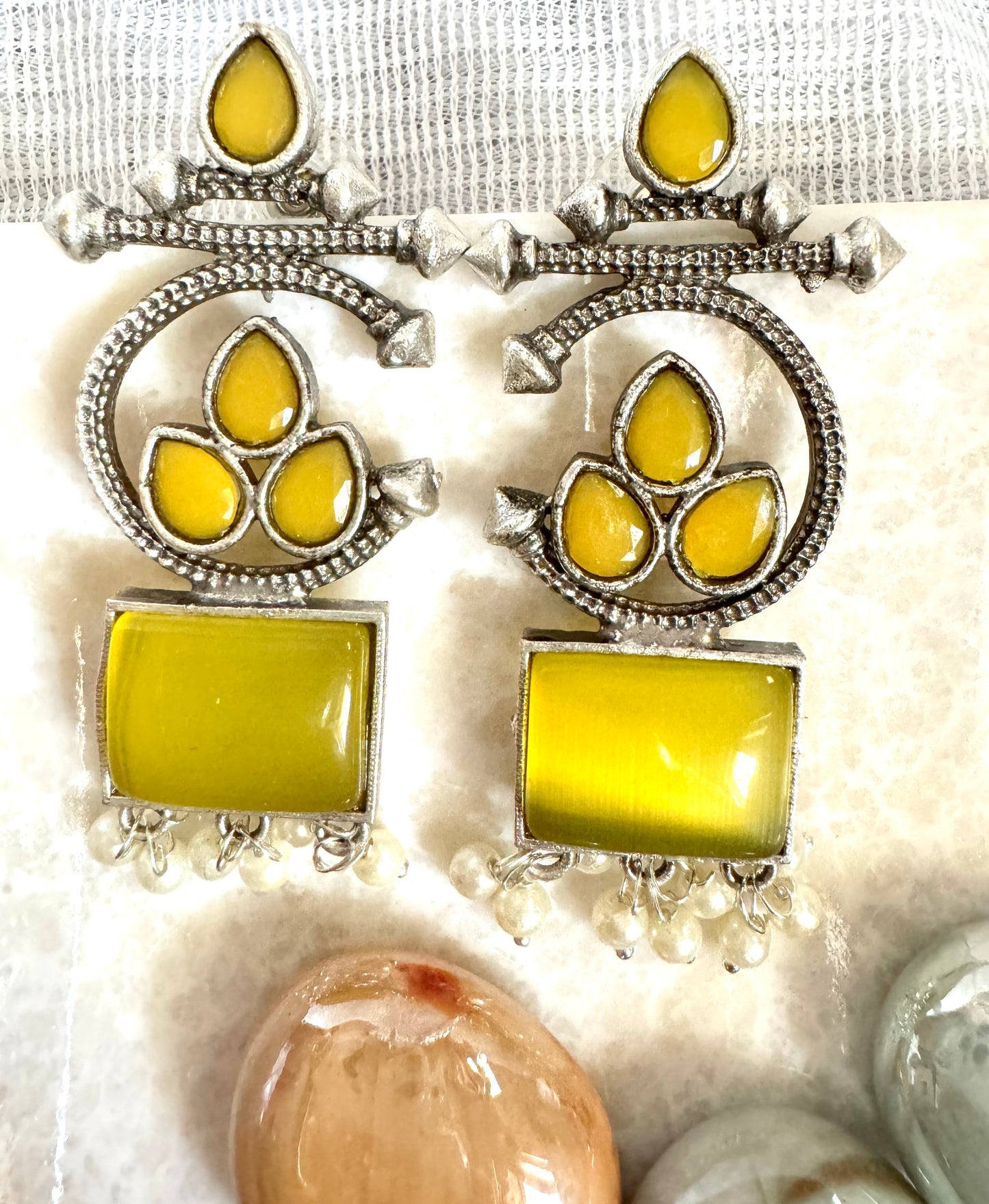 Yellow Elegant Earrings