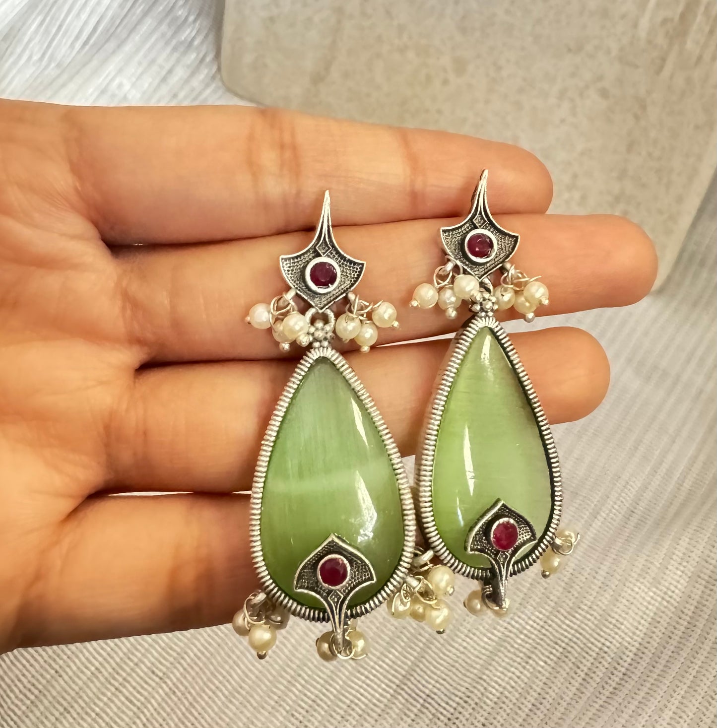 Green Noor Earrings