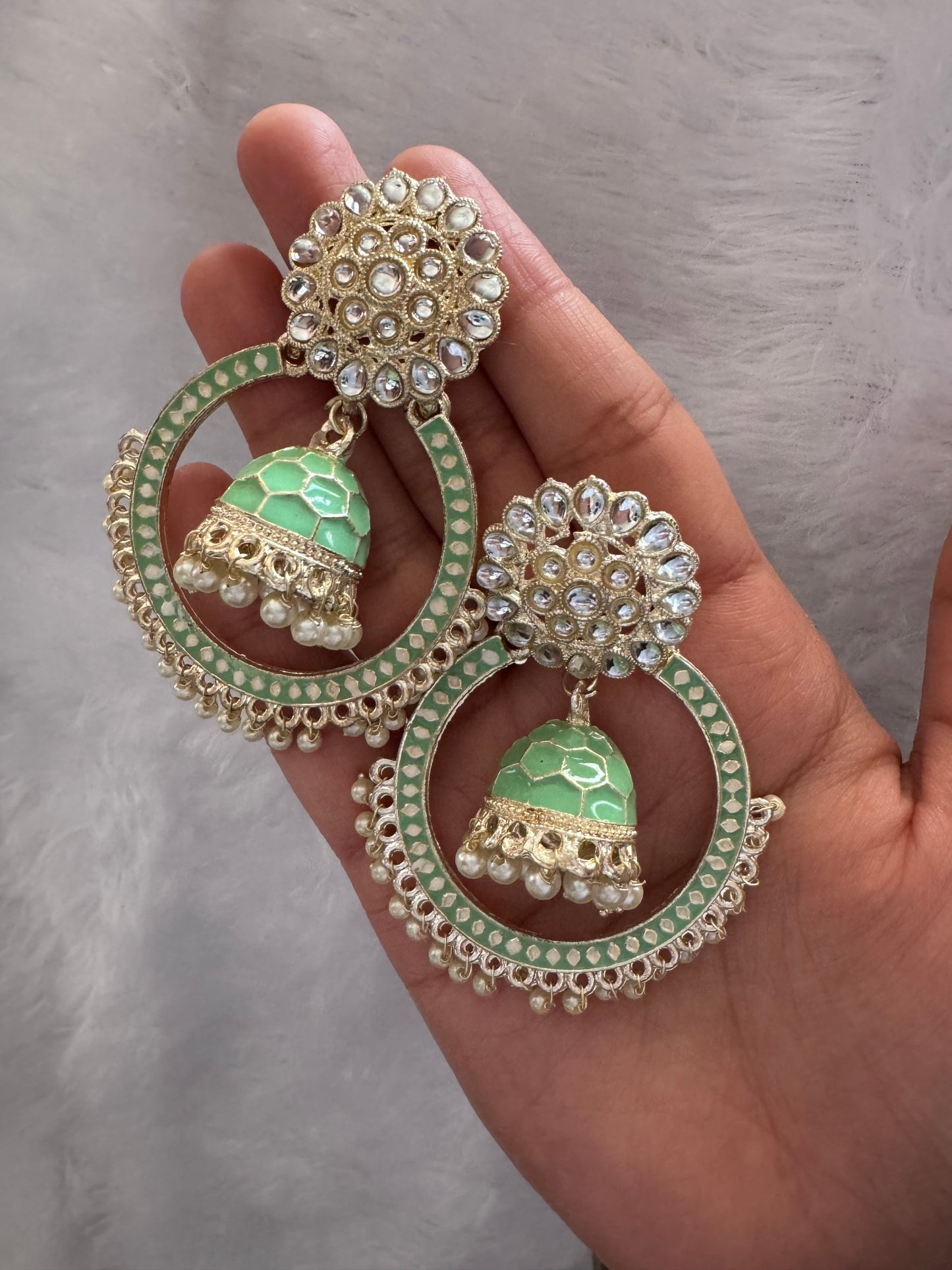 Green Roshan Earrings