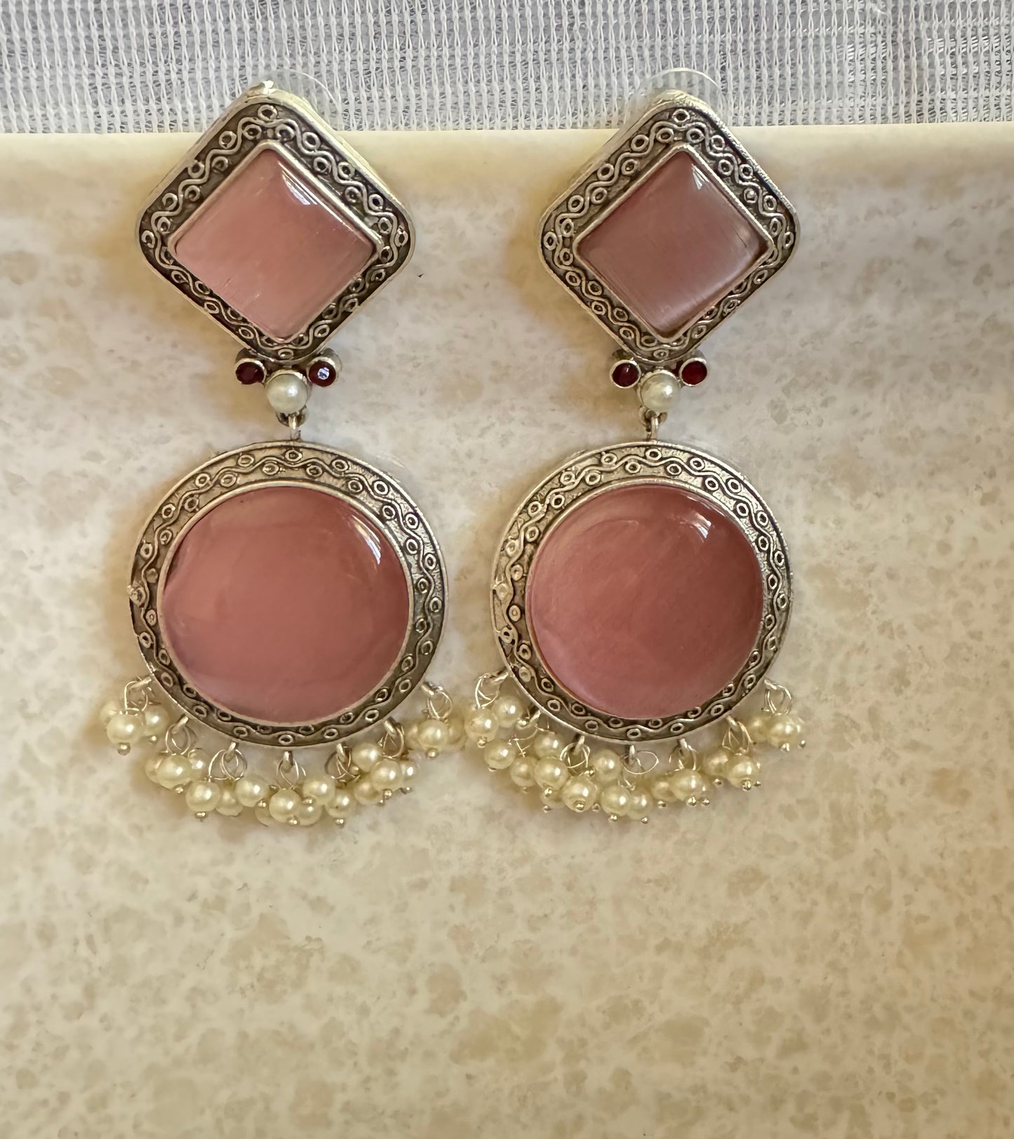 Pink Sitara Earrings