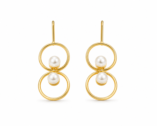 Hanging Pearl Earrings