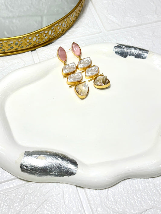 Pink Bohemian Dangles
