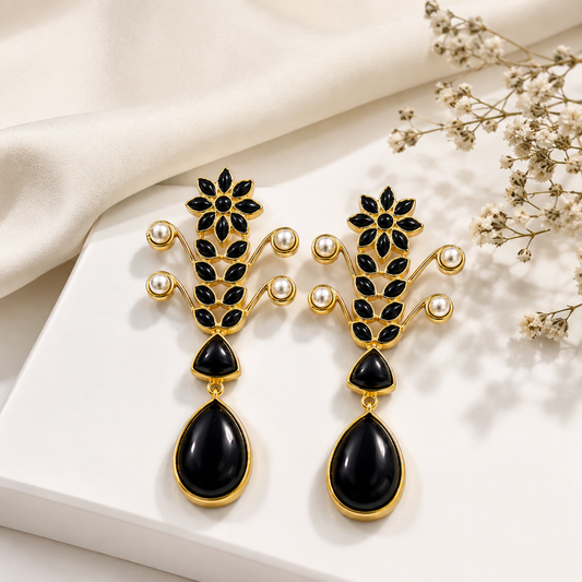 Black Nargis Earrings