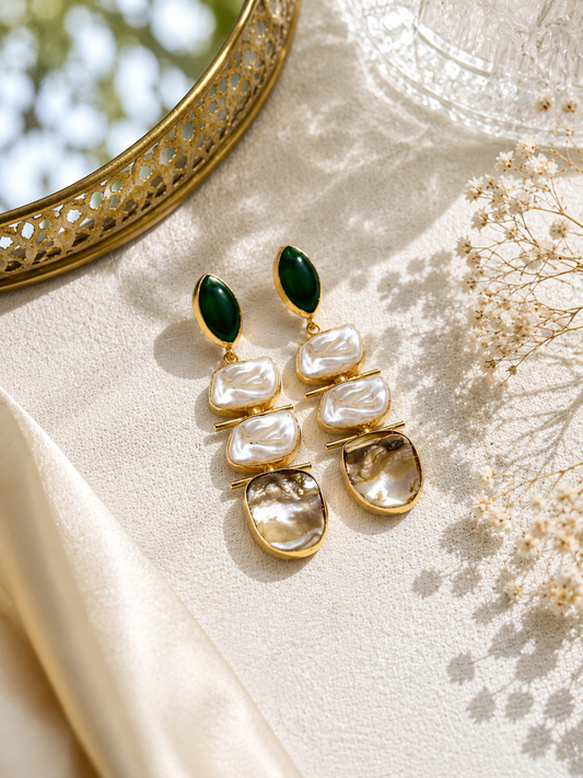 Emerald Bohemian Dangles
