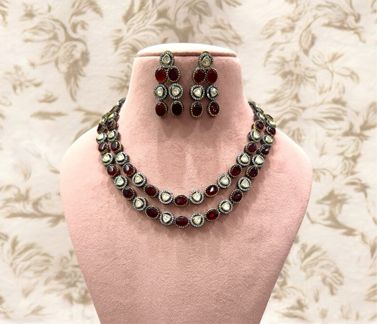 Ruby Layered Amira Necklace